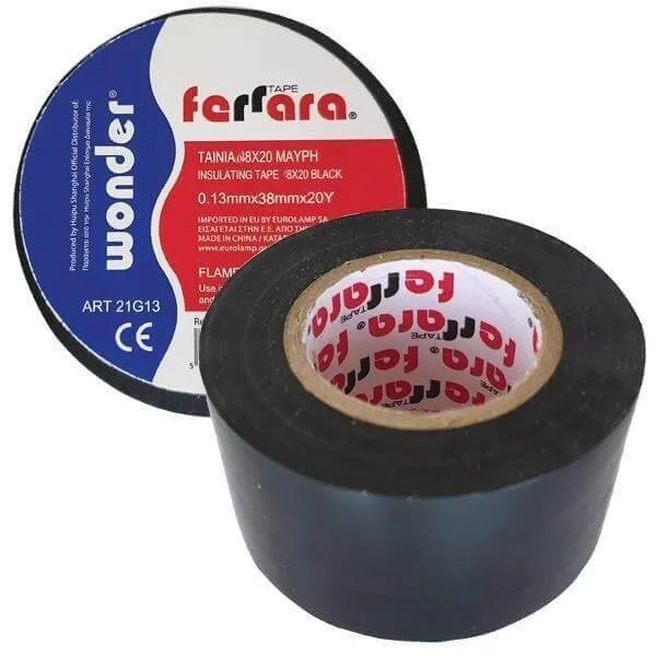 Μονωτική Ταινία PVC 48mm x 20m Μαύρη